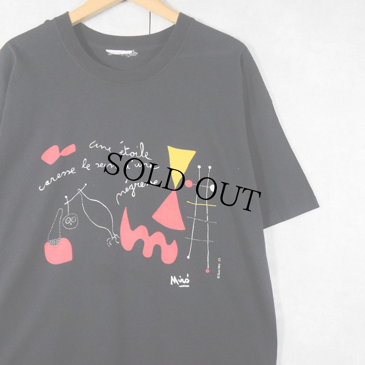 画像1: 2000's Joan Miro アートプリントTシャツ BLACK (1)