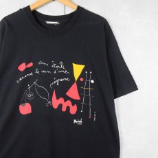 画像1: 2000's Joan Miro アートプリントTシャツ BLACK (1)