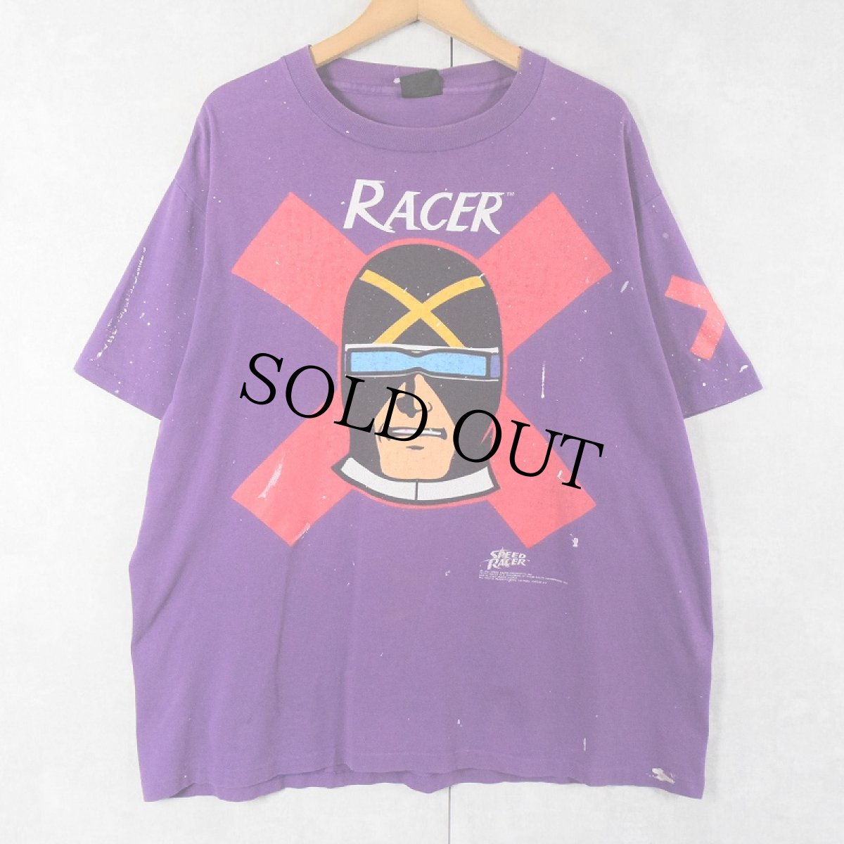 画像1: 90's SPEED RACER USA製 アニメプリントTシャツ XL (1)