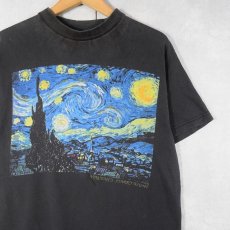 画像1: Vincent Van Gogh "The Starry Night" アートプリントTシャツ M (1)