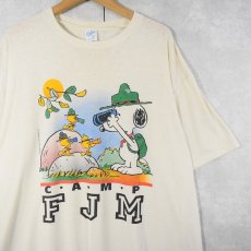 画像1: 90's SNOOPY USA製 "CAMP FJM" キャラクタープリントTシャツ XL (1)
