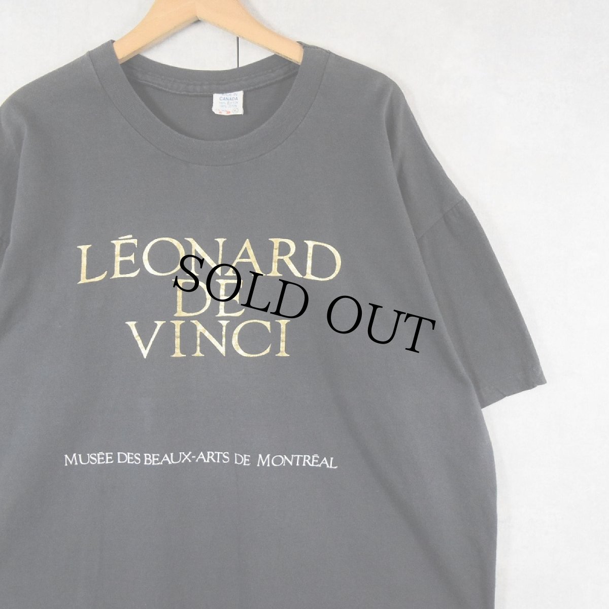 画像1: 90's LEONARDO DA VINCI CANADA製 芸術家プリントTシャツ XL (1)
