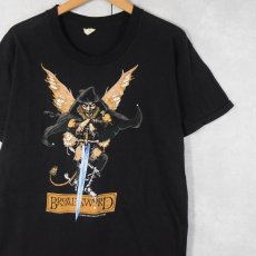 画像1: 80's Jethro Tull USA製 "Broadsword" ロックバンド ツアープリントTシャツ BLACK XL (1)