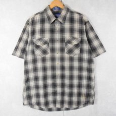 画像1: PENDLETON "TRACKER SHIRT" オンブレーチェック柄 コットンシャツ L (1)