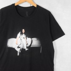 画像1: Billie Eilish ミュージシャンプリントTシャツ BLACK L (1)