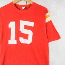画像1: 70〜80's Sportswear USA製 ナンバリング フットボールTシャツ L (1)