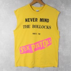 画像1: 2003 THE SEX PISTOLS パンク・ロックバンド カットオフスリーブTシャツ M (1)