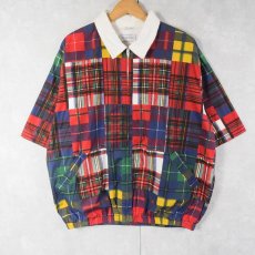 画像1: Jacobson's USA製 パイルライナー パッチワークデザイン ジップジャケット XL (1)
