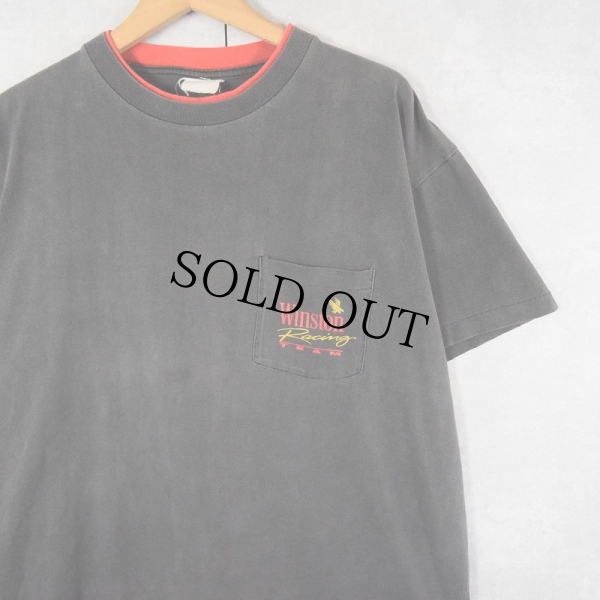 画像2: 90's Winston タバコ企業プリントTシャツ BLACK (2)