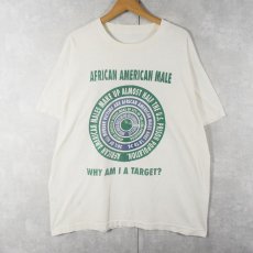 画像1: 90's AFRICAN AMERICAN MALE メッセージプリントTシャツ (1)