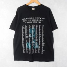 画像1: George Carlin 放送禁止用語リスト コメディアンプリントTシャツ BLACK XL (1)