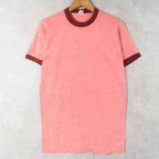 画像1: 70's TOWNCRAFT "Plus" 無地 リンガーTシャツ M (1)