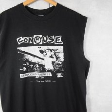 画像1: Atrocious Madness ハードコアパンクバンド カットオフスリーブTシャツ BLACK (1)