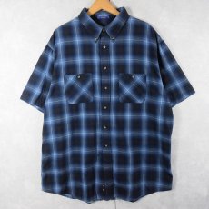 画像1: PENDLETON "EXPEDITION SHIRT" オンブレーチェック柄 コットンボタンダウンシャツ XL (1)