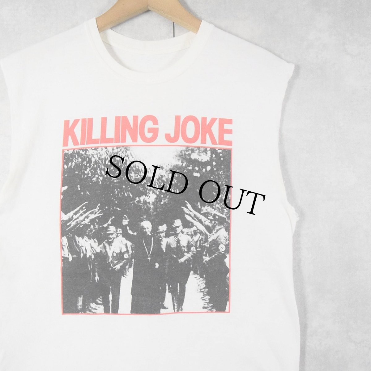 画像1: KILLING JOKE ロックバンド カットオフスリーブTシャツ (1)