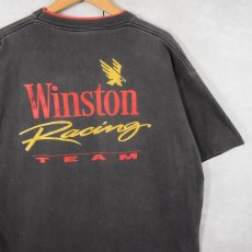 画像1: 90's Winston タバコ企業プリントTシャツ BLACK (1)