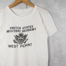 画像1: 60's UNITED STATES MILITARY ACADEMY WEST POINT 染み込みプリント Tシャツ (1)
