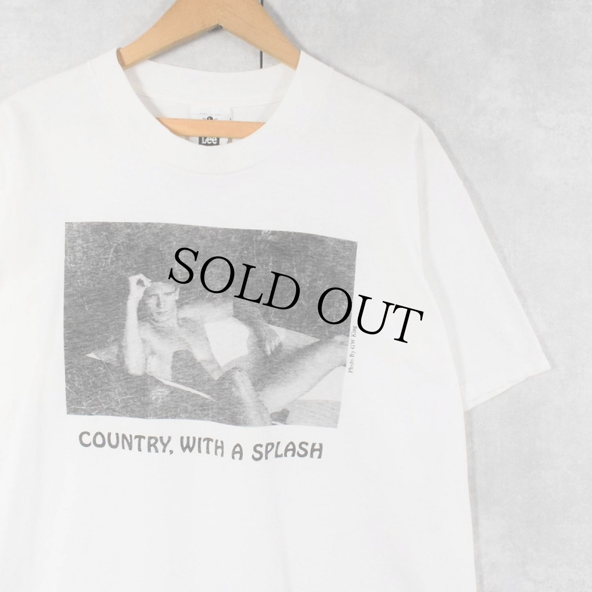 画像1: 90's Lee USA製 "COUNTRY, WITH A SPLASH" プリントTシャツ L (1)