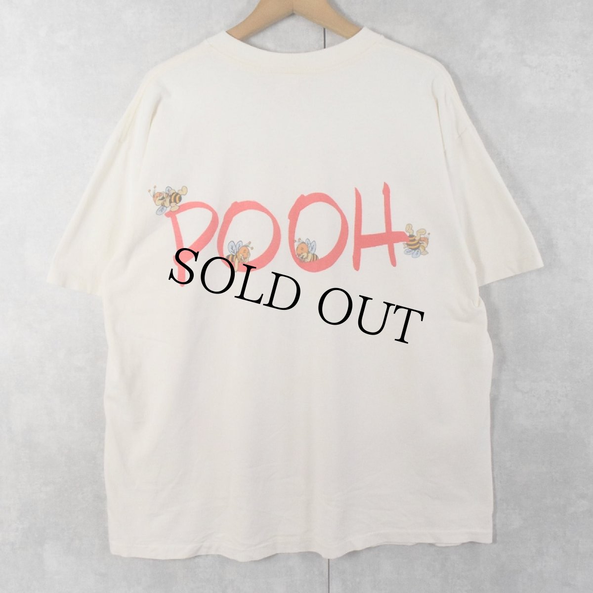 画像2: 90's WALT DISNEY USA製 "POOH" キャラクター 大判プリントTシャツ ONE SIZE (2)