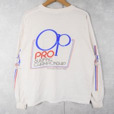 画像1: 80's Ocean Pacific USA製 "PRO SURFING CHAMPIONSHIP" プリントロンT XL (1)