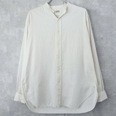 画像1: 〜40's Nofade マチ付き ジャガードコットンシャツ (1)