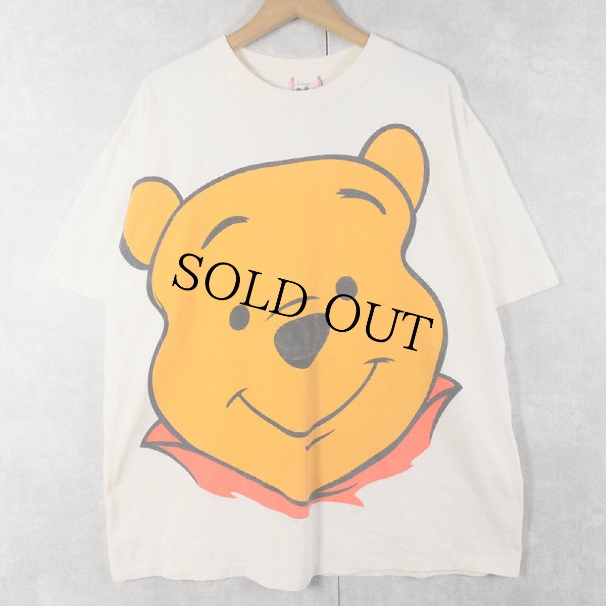 画像1: 90's WALT DISNEY USA製 "POOH" キャラクター 大判プリントTシャツ ONE SIZE (1)