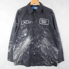 画像1: CINTAS ペンキペイントワークシャツ NAVY L (1)