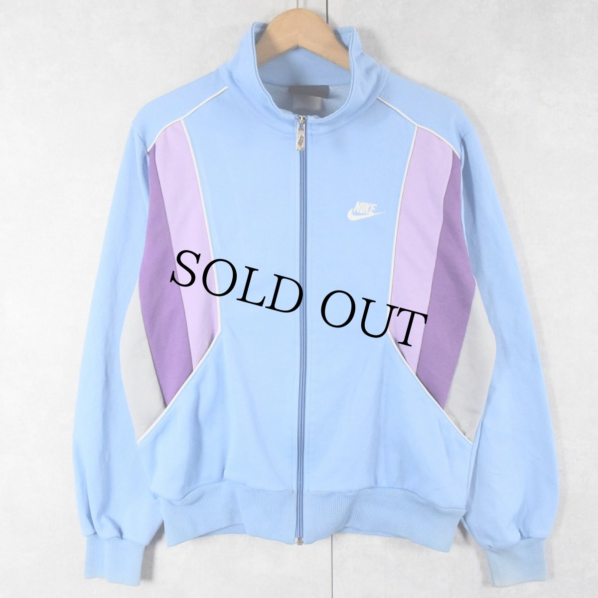 画像2: 80's NIKE 紺タグ 切り替えデザイン トラックジャケット/パンツ SET UP L (2)