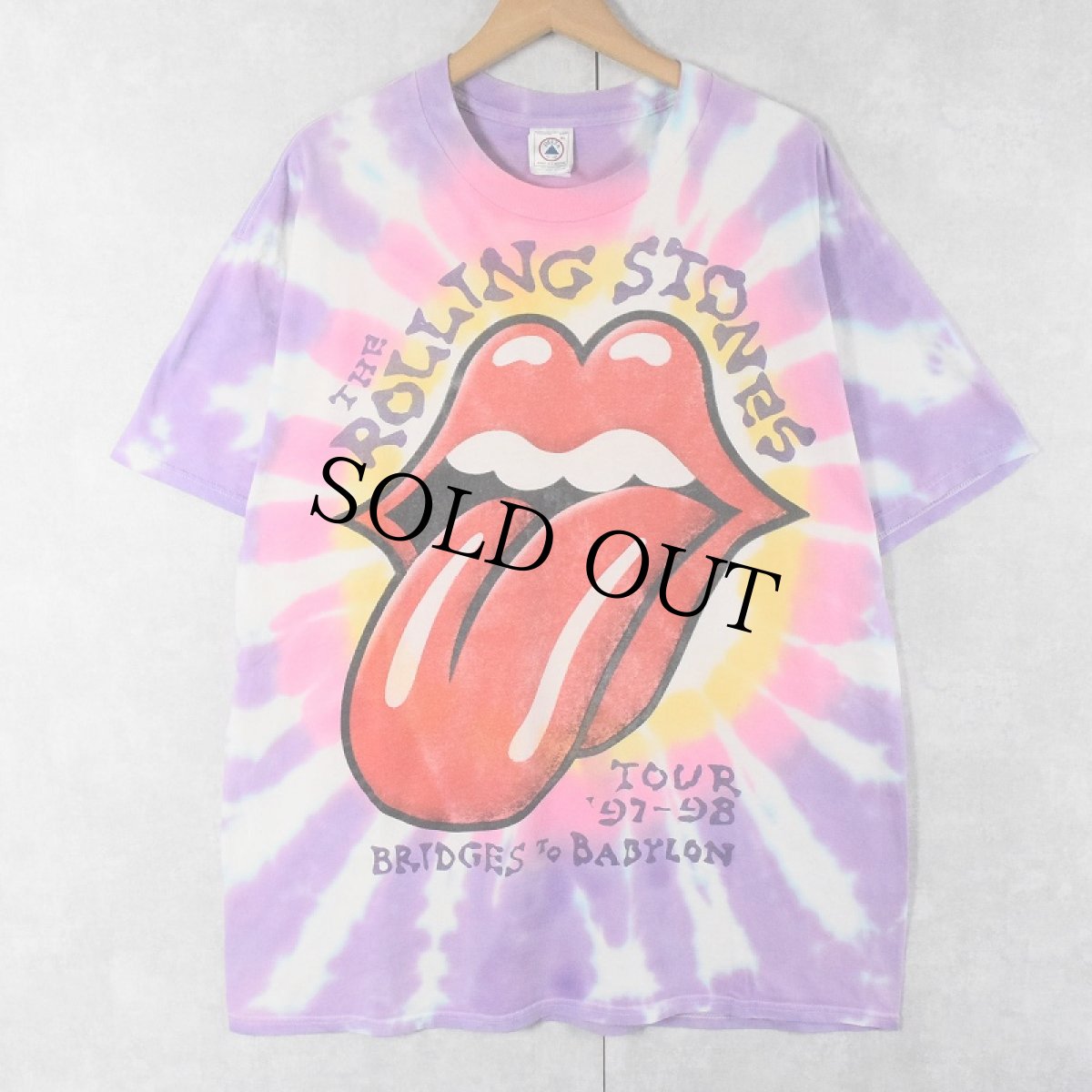 画像1: 90's The Rolling Stones "BRIDGES TO BADYLON" ロックバンドツアーTシャツ XL (1)