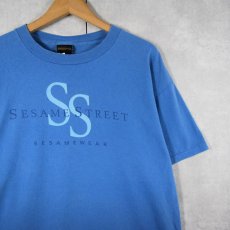 画像1: 90's SESAMESTREET USA製 パロディプリントTシャツ L (1)