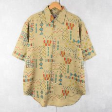 画像1: 90's THE TERRITORY AHEAD 総柄シルクシャツ (1)