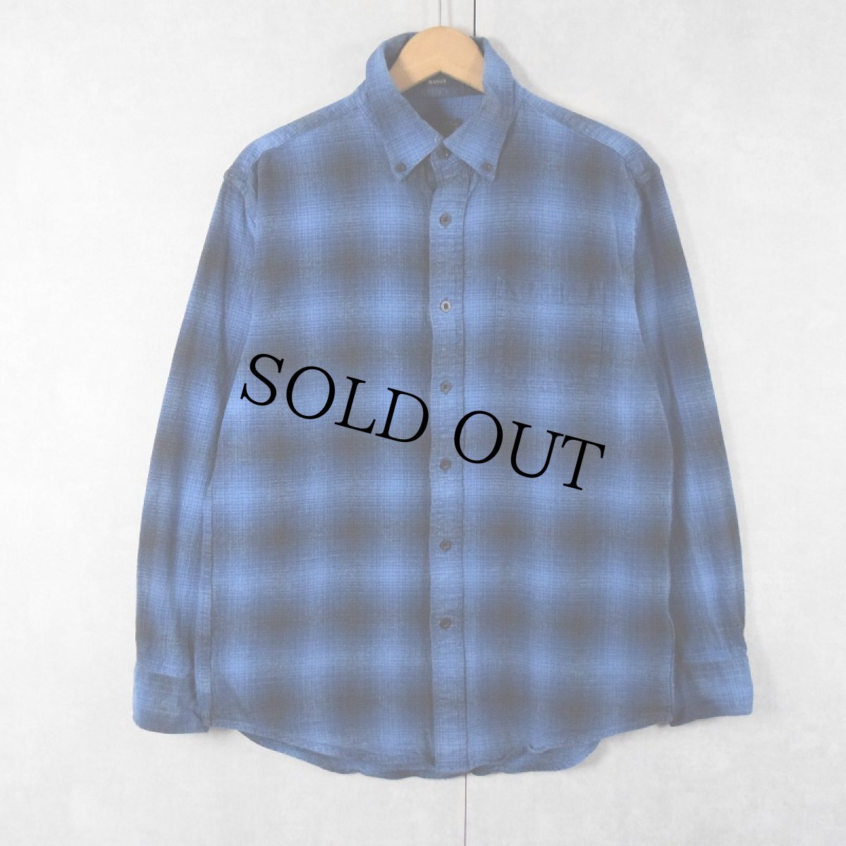 画像1: PENDLETON "MASON" オンブレーチェック柄 コットンボタンダウンシャツ M (1)