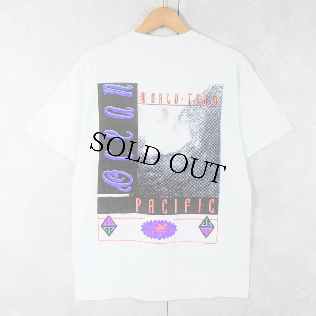 画像1: 90's Ocean Pacific USA製 プリントTシャツ M (1)