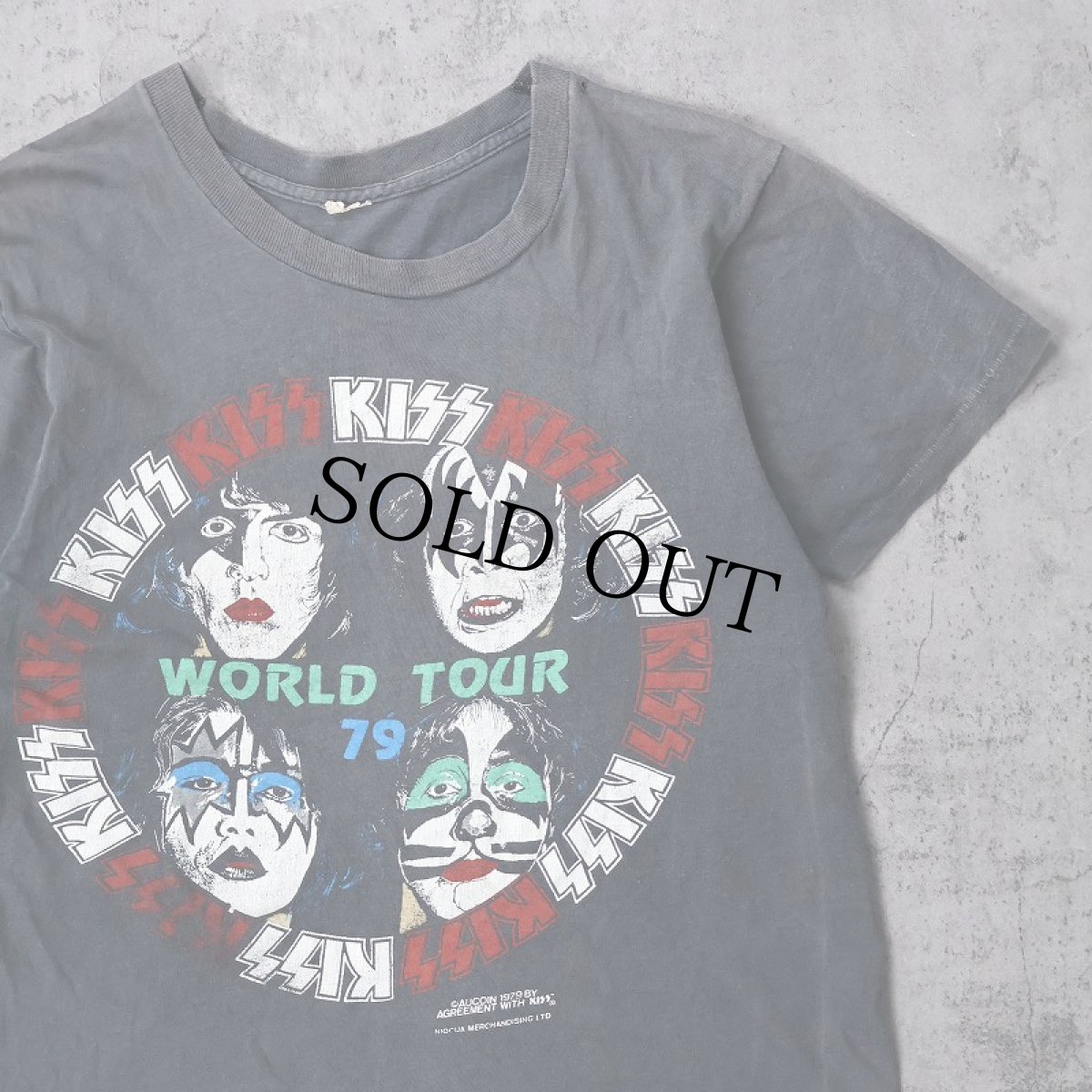 画像2: 1979 KISS "WORLD TOUR 79" ハードロックバンドツアーTシャツ M (2)
