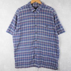 画像1: Patagonia チェック柄 オーガニックコットンシャツ L (1)