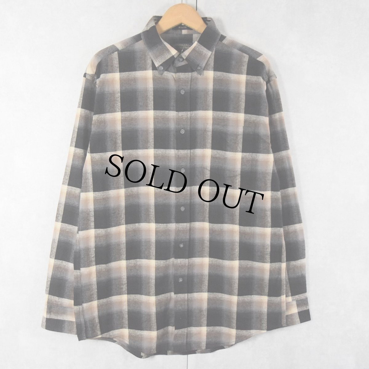 画像1: PENDLETON "MASON" オンブレーチェック柄 コットンボタンダウンシャツ M (1)