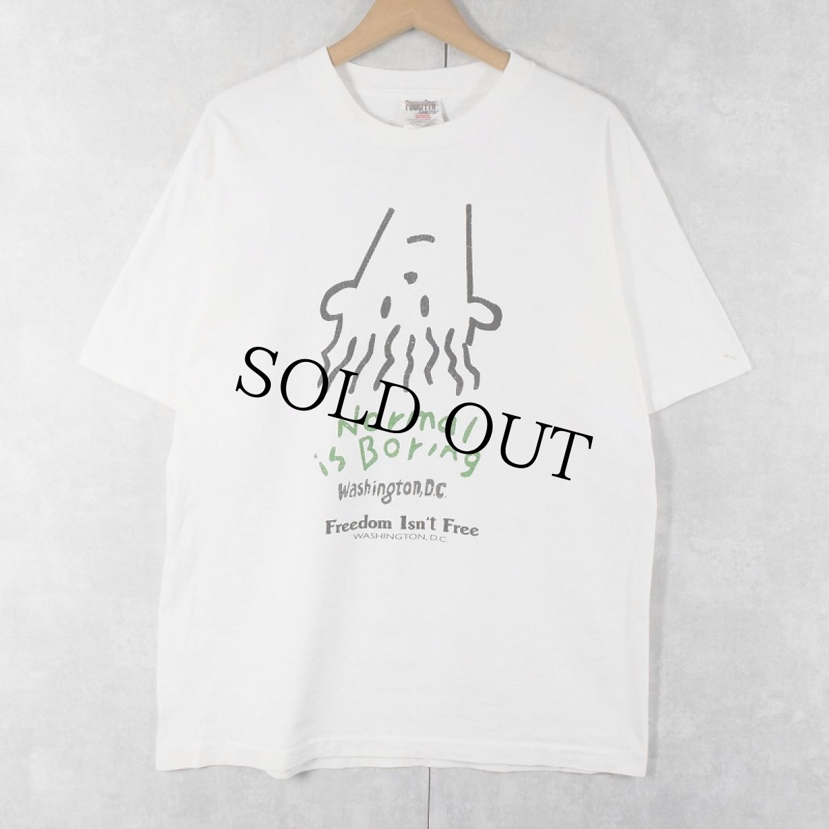 画像1: 90's Fido Dido "Normal is Boring" キャラクタープリントTシャツ L (1)