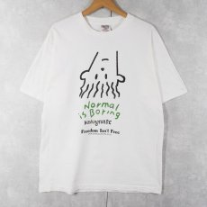 画像1: 90's Fido Dido "Normal is Boring" キャラクタープリントTシャツ L (1)