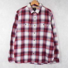 画像1: GAP × PENDLETON オンブレーチェック柄 ライトネルシャツ XL (1)