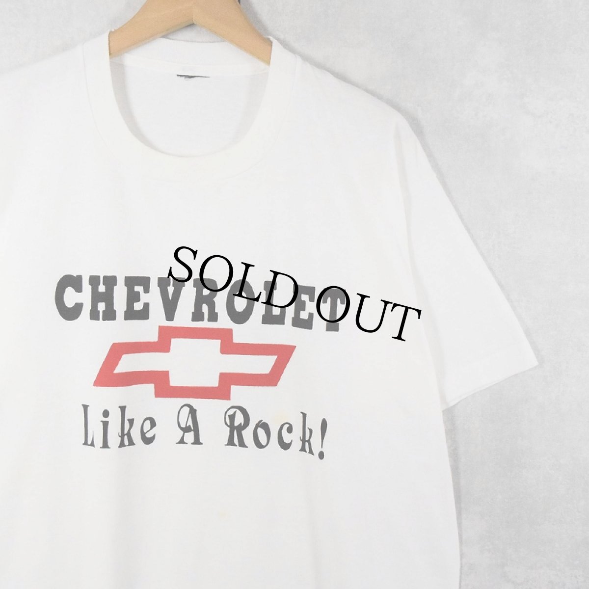 画像1: 80〜90's Chevrolet "Like a Rock" 自動車メーカー 広告プリントTシャツ (1)