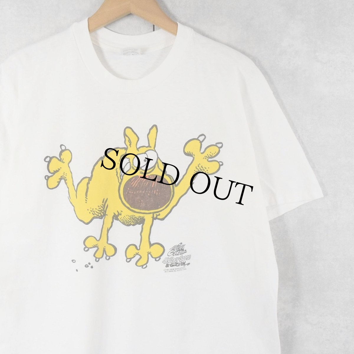 画像1: 80's USA製 Mother Goose & Grimm コミック キャラクタープリントTシャツ XL (1)