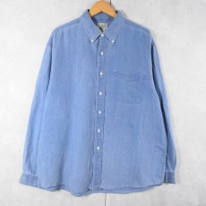 画像1: L.L.Bean リネン×コットン ボタンダウンシャツ L (1)