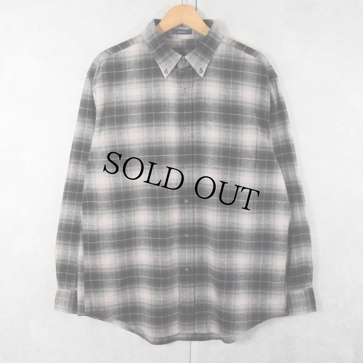 画像1: PENDLETON "MASON" オンブレーチェック柄 コットンボタンダウンシャツ L (1)