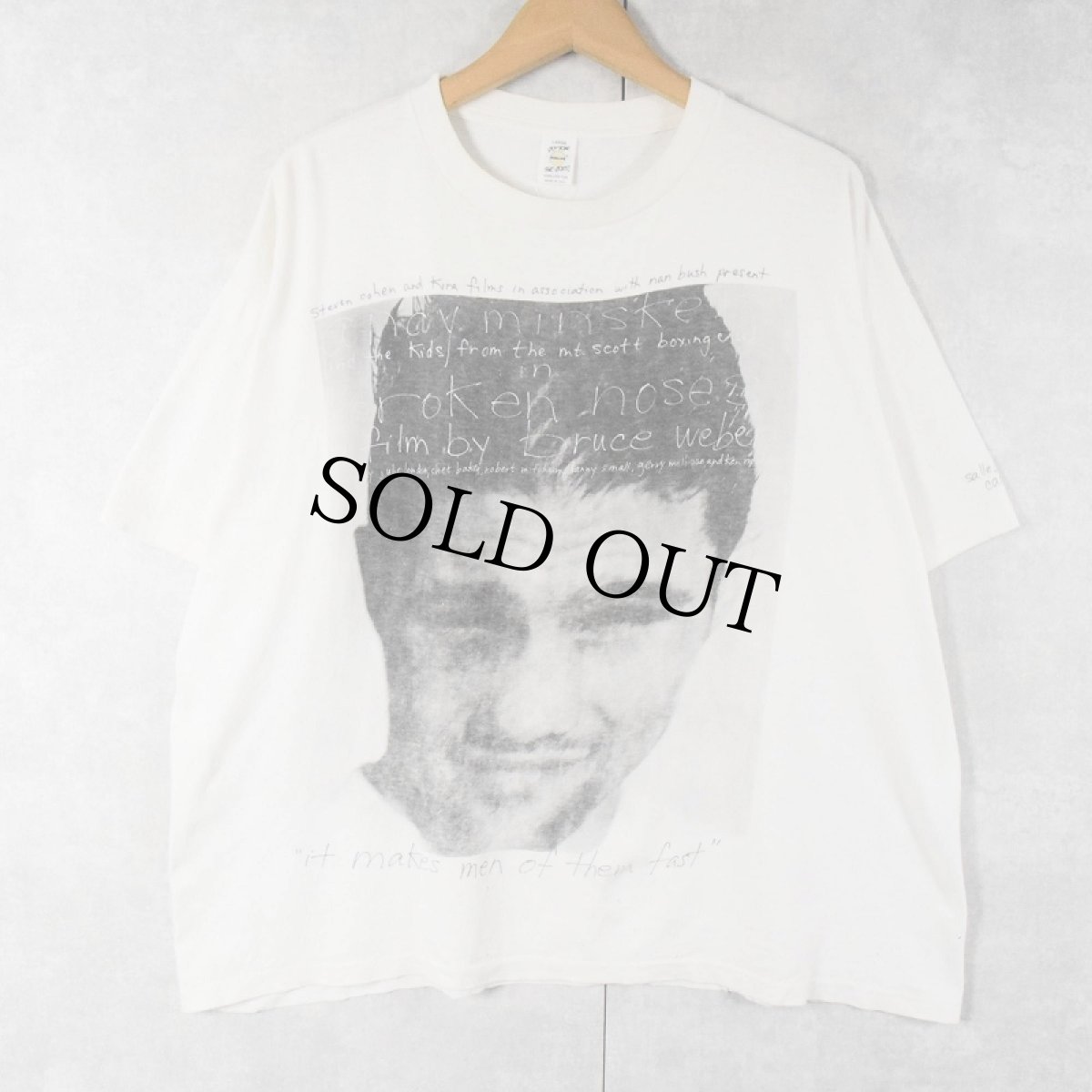 画像1: 90's BRUCE WEBER USA製 "Broken Noses" フォトプリントTシャツ L (1)