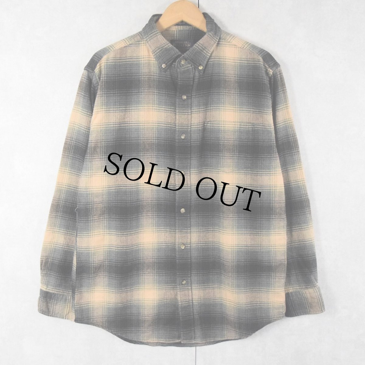 画像1: PENDLETON "MASON" オンブレーチェック柄 コットンボタンダウンシャツ M (1)