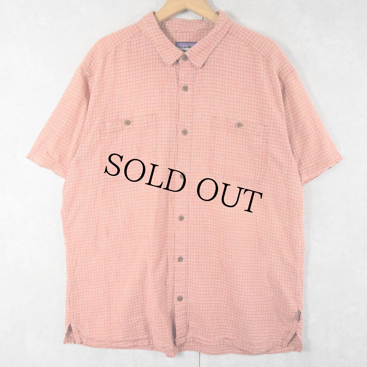 画像1: Patagonia チェック柄 ヘンプ×オーガニックコットン シャツ XL (1)