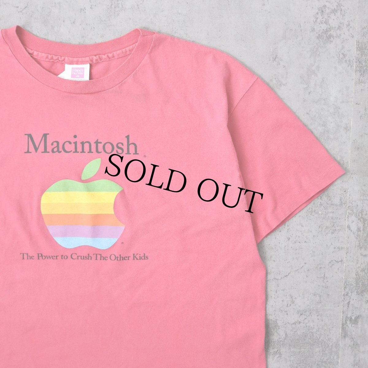 画像1: 90's Apple USA製 "Macintosh" レインボーロゴプリントTシャツ L (1)