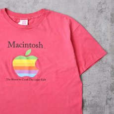 画像1: 90's Apple USA製 "Macintosh" レインボーロゴプリントTシャツ L (1)