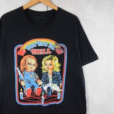 画像1: Child's Play "Chucky" ホラー映画プリントTシャツ BLACK L (1)