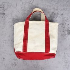 画像1: 80's L.L.Bean "BOAT AND TOTE" 内側ポケット付き キャンバストートバッグ SMALL (1)
